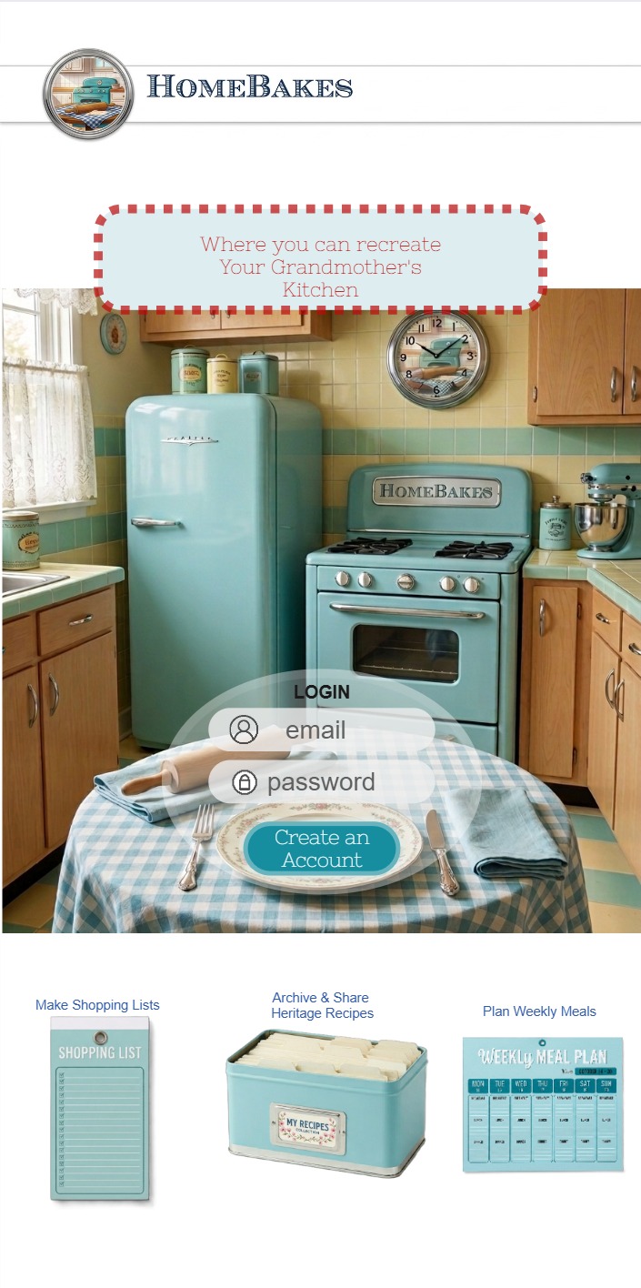 HomeBakes Vintage UI View